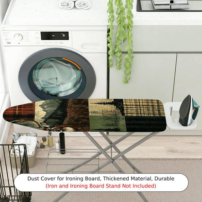 1-Piece Forest Deer Plaid  Ironing Board Cover, Universal Size, Without Board