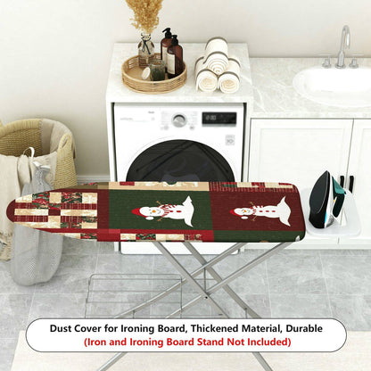 1-Piece Snowman Christmas Patchwork  Ironing Board Cover, Universal Size, Without Board