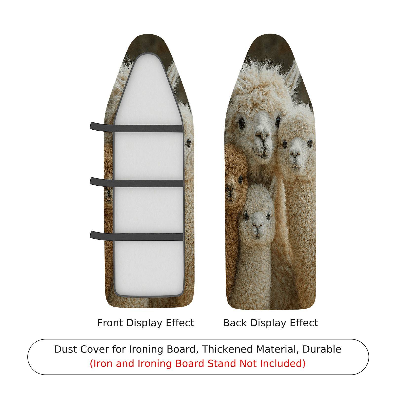 1-Piece Animal Print Cute Alpaca Family  Ironing Board Cover, Universal Size, Without Board