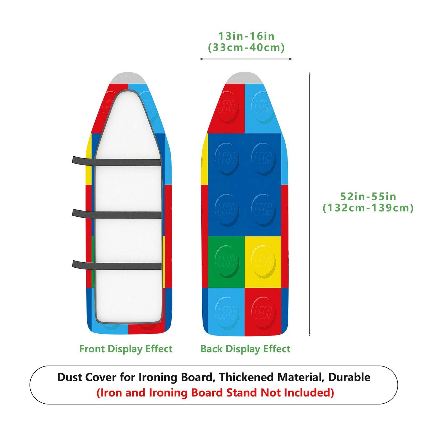1-Piece Colorful Block Pattern Creative Fun  Ironing Board Cover, Universal Size, Without Board