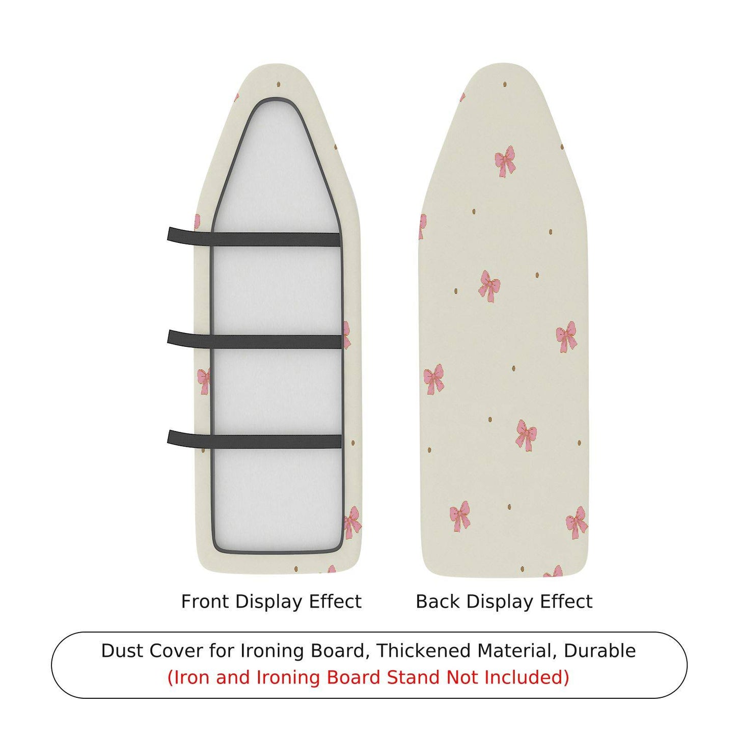 1-Piece Pink Bowknot Pattern Cute  Ironing Board Cover, Universal Size, Without Board
