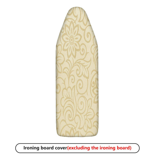 1-Piece Floral Pattern Beige Elegant  Ironing Board Cover, Universal Size, Without Board