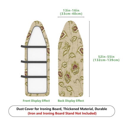 1-Piece Floral Beige Green  Ironing Board Cover, Universal Size, Without Board