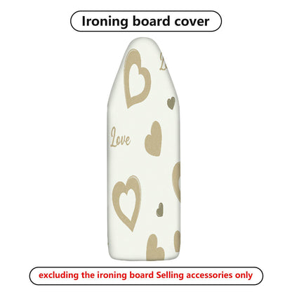 1-Piece Love Heart Pattern Beige  Ironing Board Cover, Universal Size, Without Board