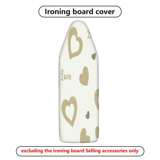 1-Piece Love Heart Pattern Beige  Ironing Board Cover, Universal Size, Without Board