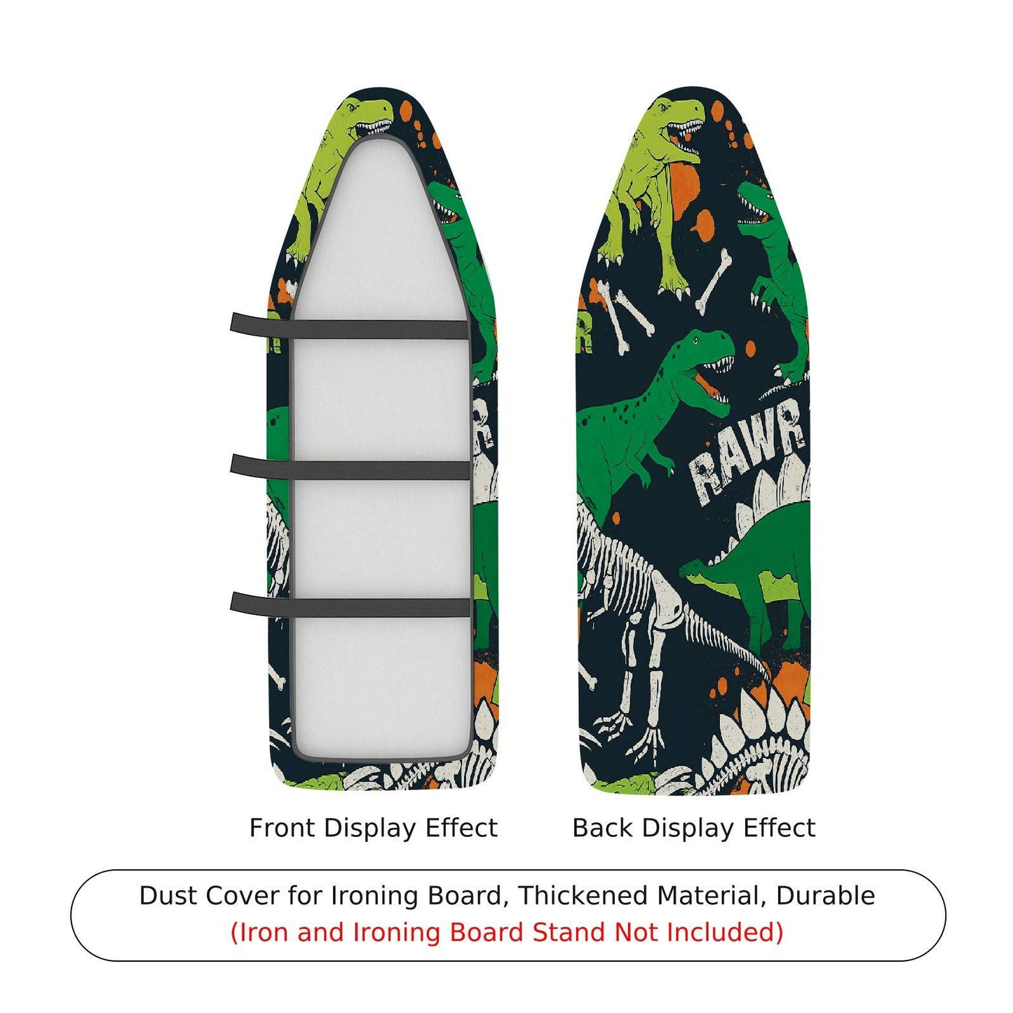 1-Piece Dinosaur Colorful Pattern Fun  Ironing Board Cover, Universal Size, Without Board