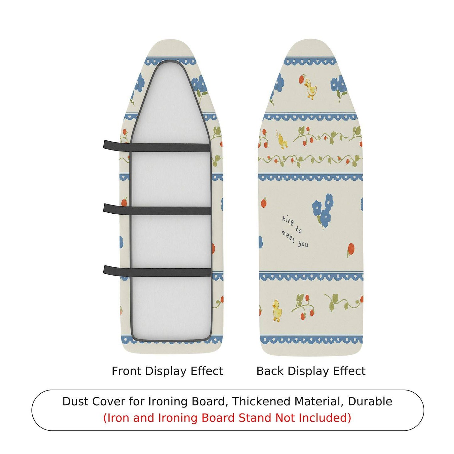 1-Piece Floral Pattern  Cute  Ironing Board Cover, Universal Size, Without Board