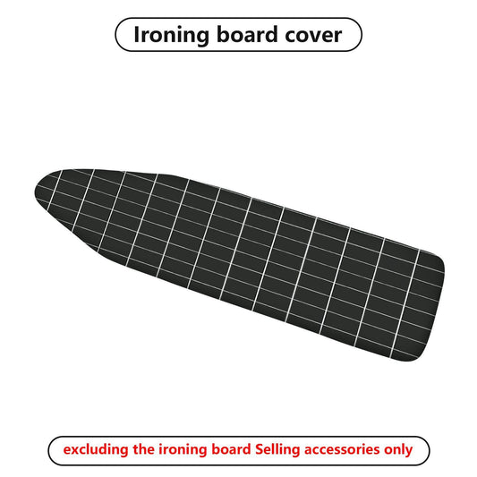 1-Piece Grid Plaid Black  Ironing Board Cover, Universal Size, Without Board