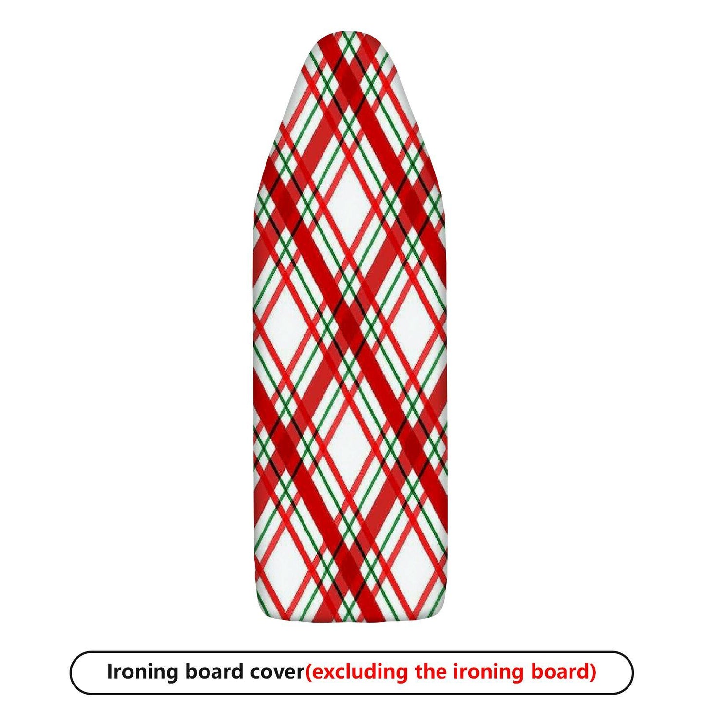1-Piece Christmas Plaid Red  Ironing Board Cover, Universal Size, Without Board