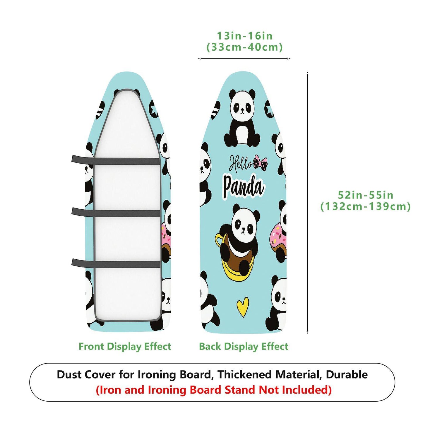 1-Piece Panda  Cute  Ironing Board Cover, Universal Size, Without Board