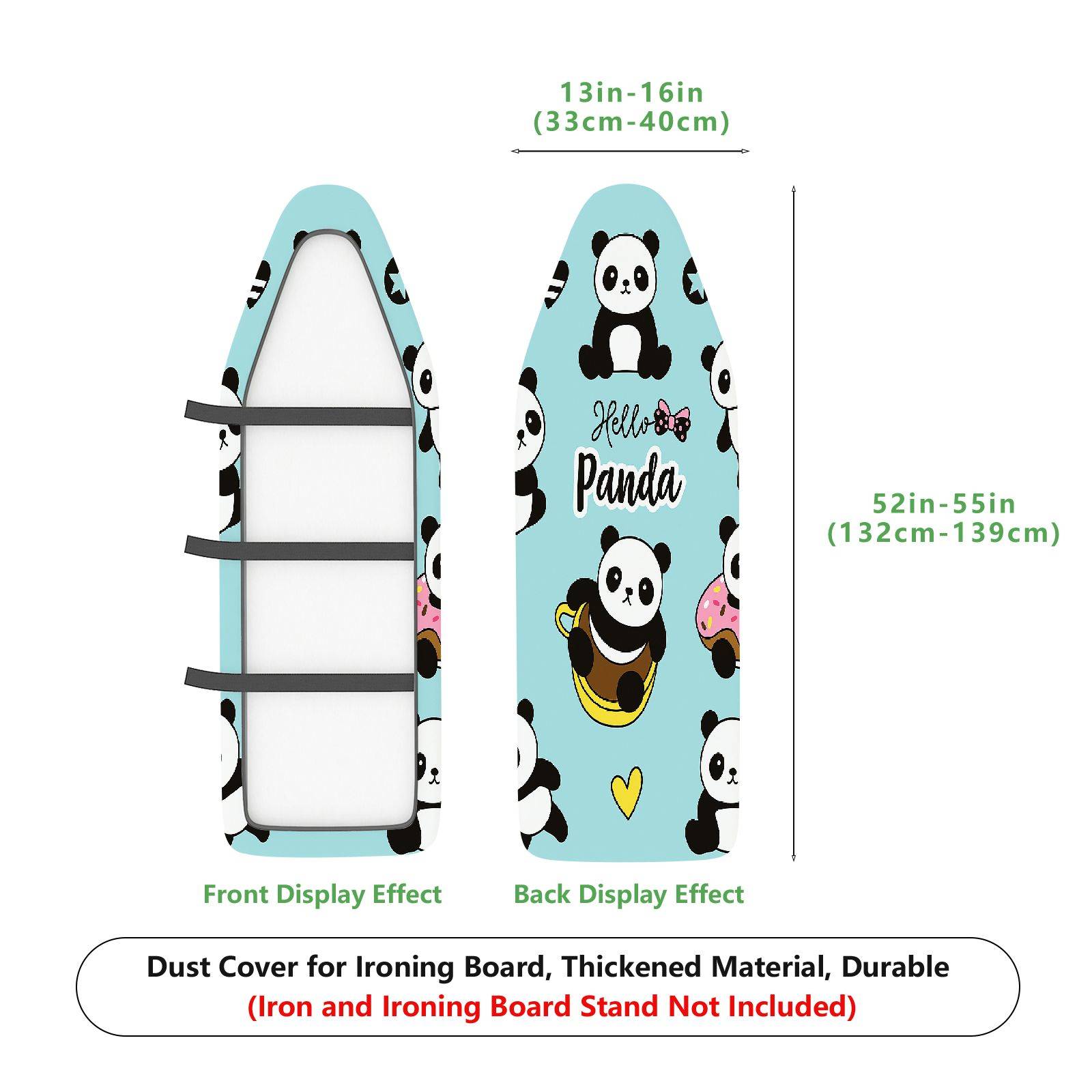 1-Piece Panda  Cute  Ironing Board Cover, Universal Size, Without Board