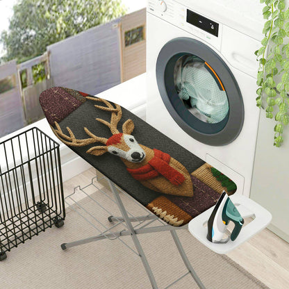 1-Piece Festive Reindeer Christmas  Ironing Board Cover, Universal Size, Without Board
