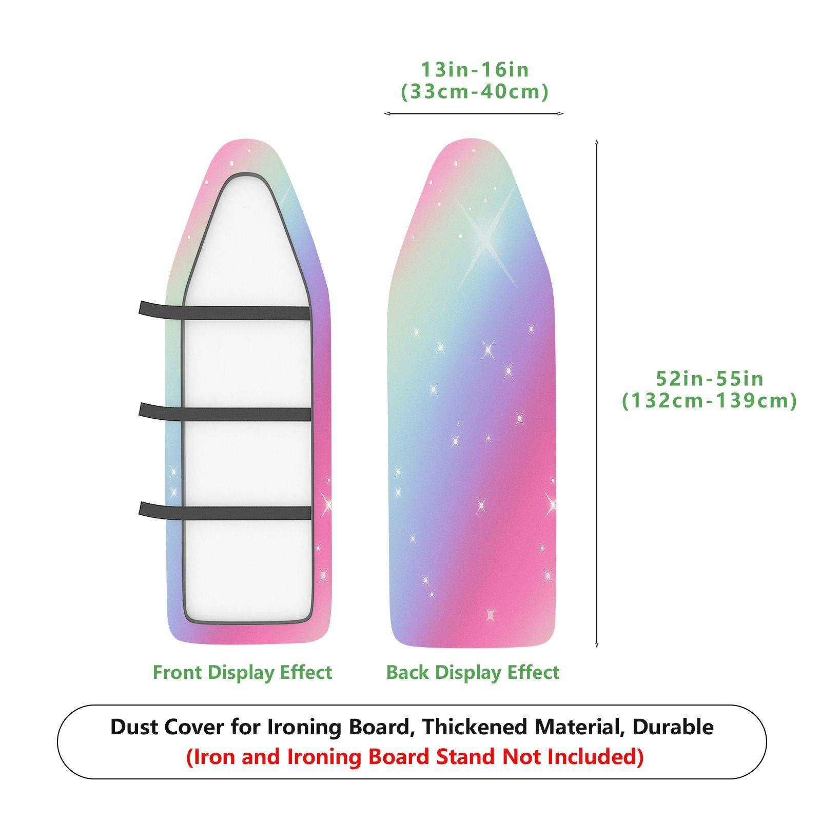 1-Piece Gradient Star Shine Colorful  Ironing Board Cover, Universal Size, Without Board