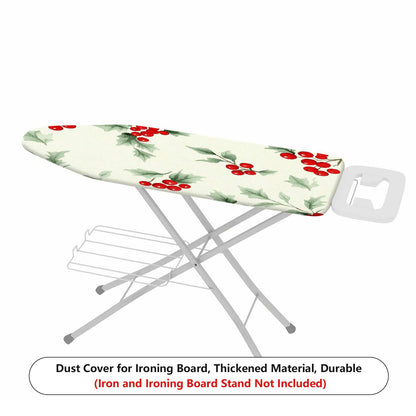 1-Piece Christmas Berry Leaves Holly  Ironing Board Cover, Universal Size, Without Board