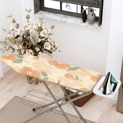 1-Piece Floral Pattern Beige Orange  Ironing Board Cover, Universal Size, Without Board