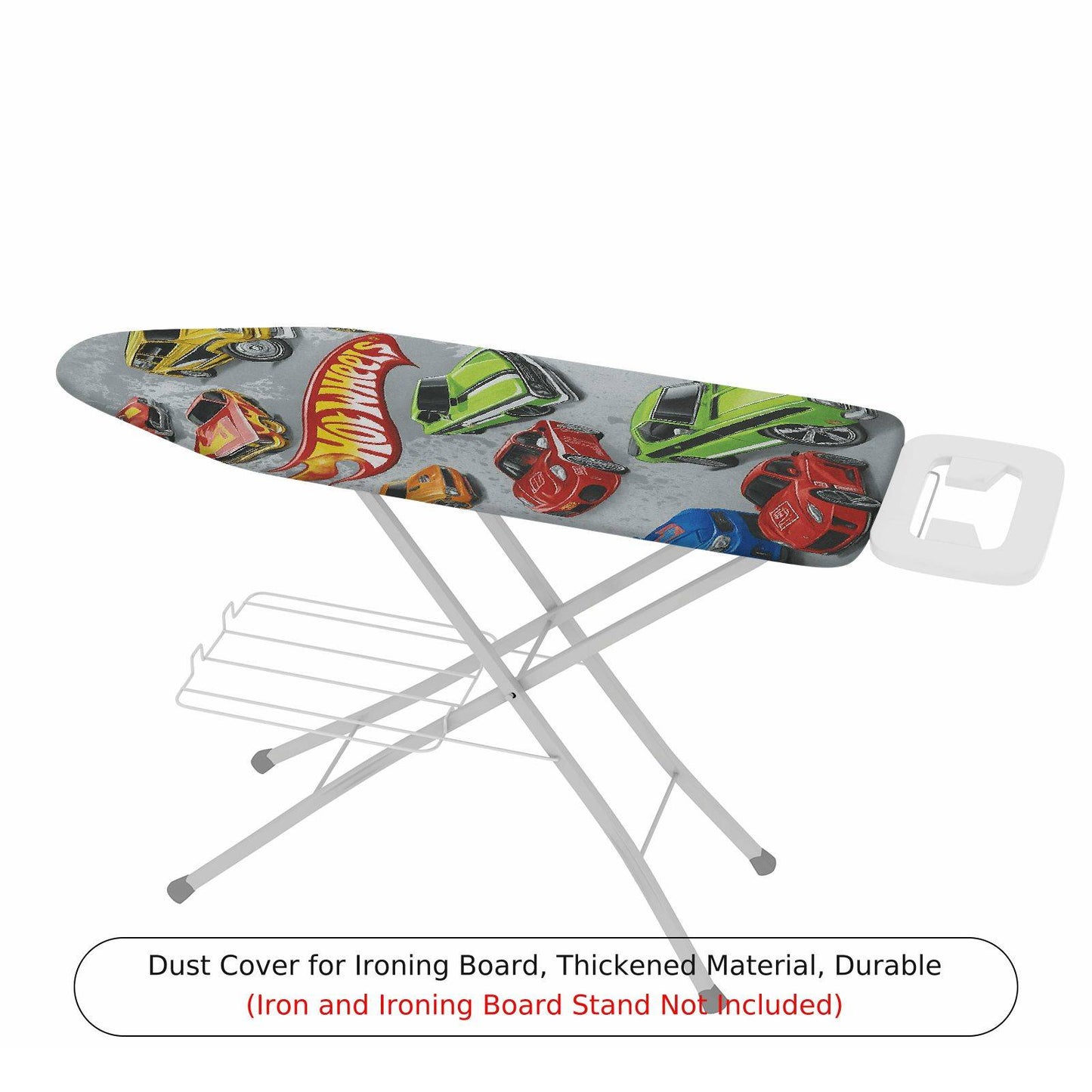 1-Piece Race Cars Colorful Fun  Ironing Board Cover, Universal Size, Without Board