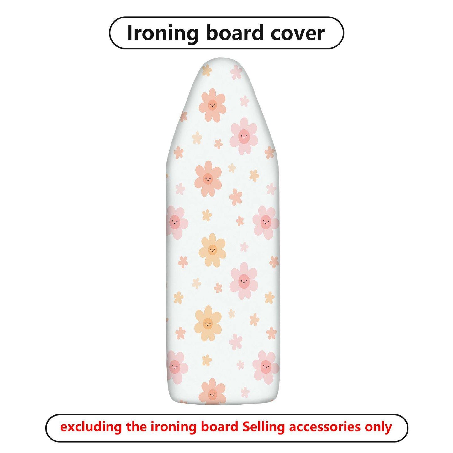 1-Piece Floral Pink Cute Patterns  Ironing Board Cover, Universal Size, Without Board