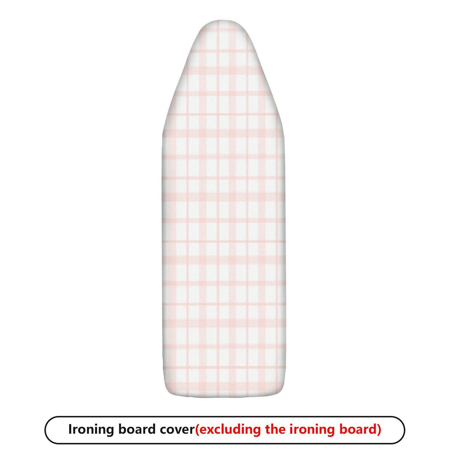 1-Piece Plaid Pink White Check Pattern  Ironing Board Cover, Universal Size, Without Board