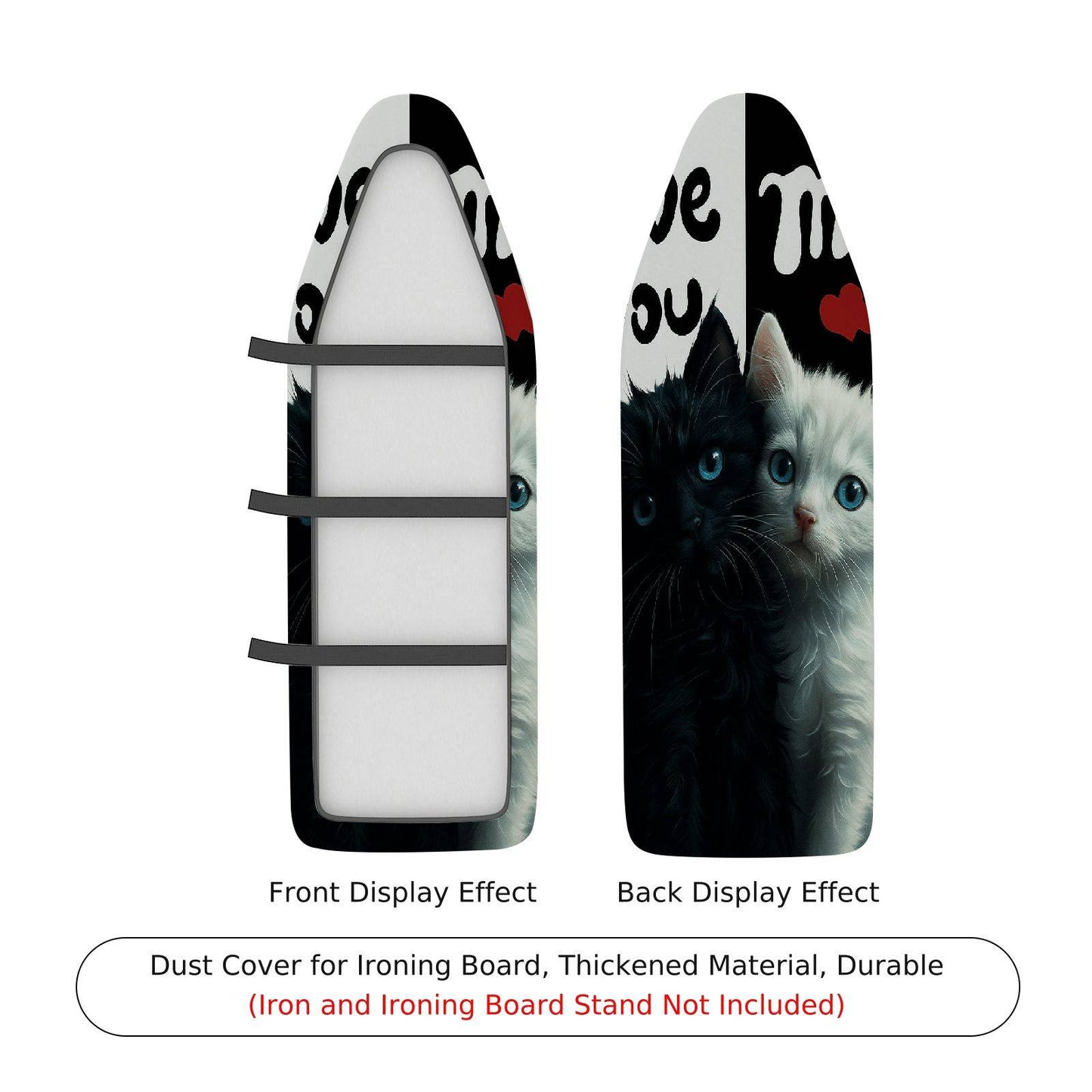1-Piece Cute Cats Love Hearts  Ironing Board Cover, Universal Size, Without Board