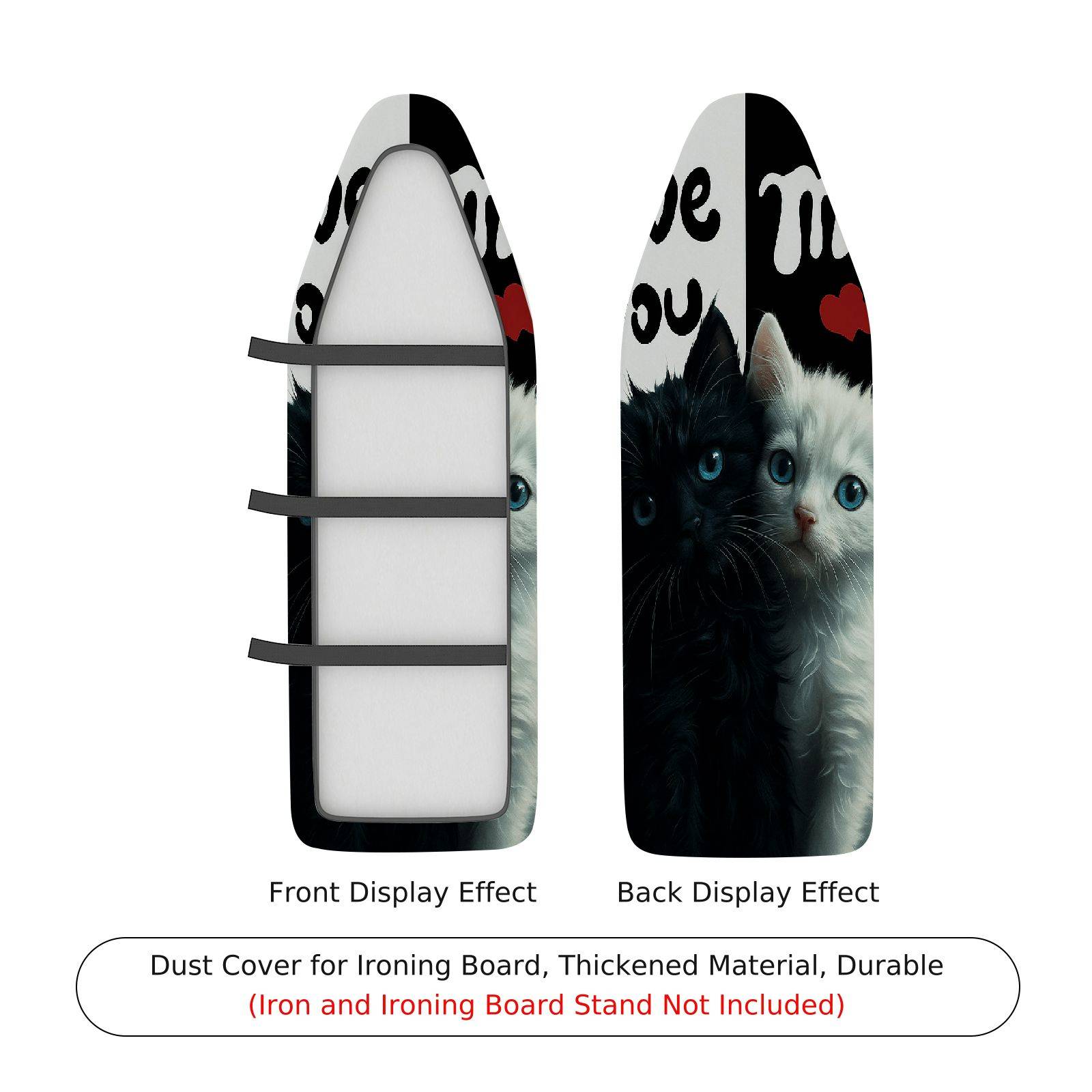 1-Piece Cute Cats Love Hearts  Ironing Board Cover, Universal Size, Without Board
