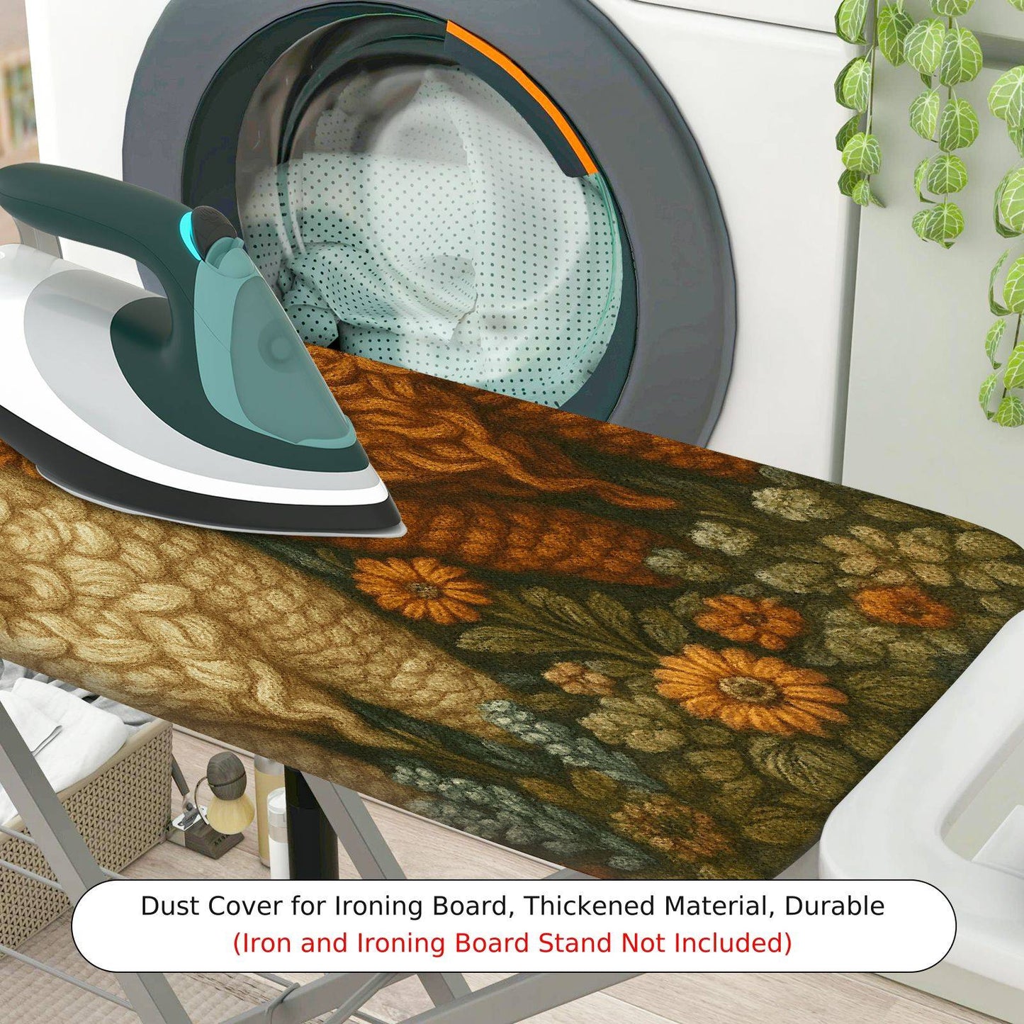 1-Piece Alpaca Animal Floral  Ironing Board Cover, Universal Size, Without Board