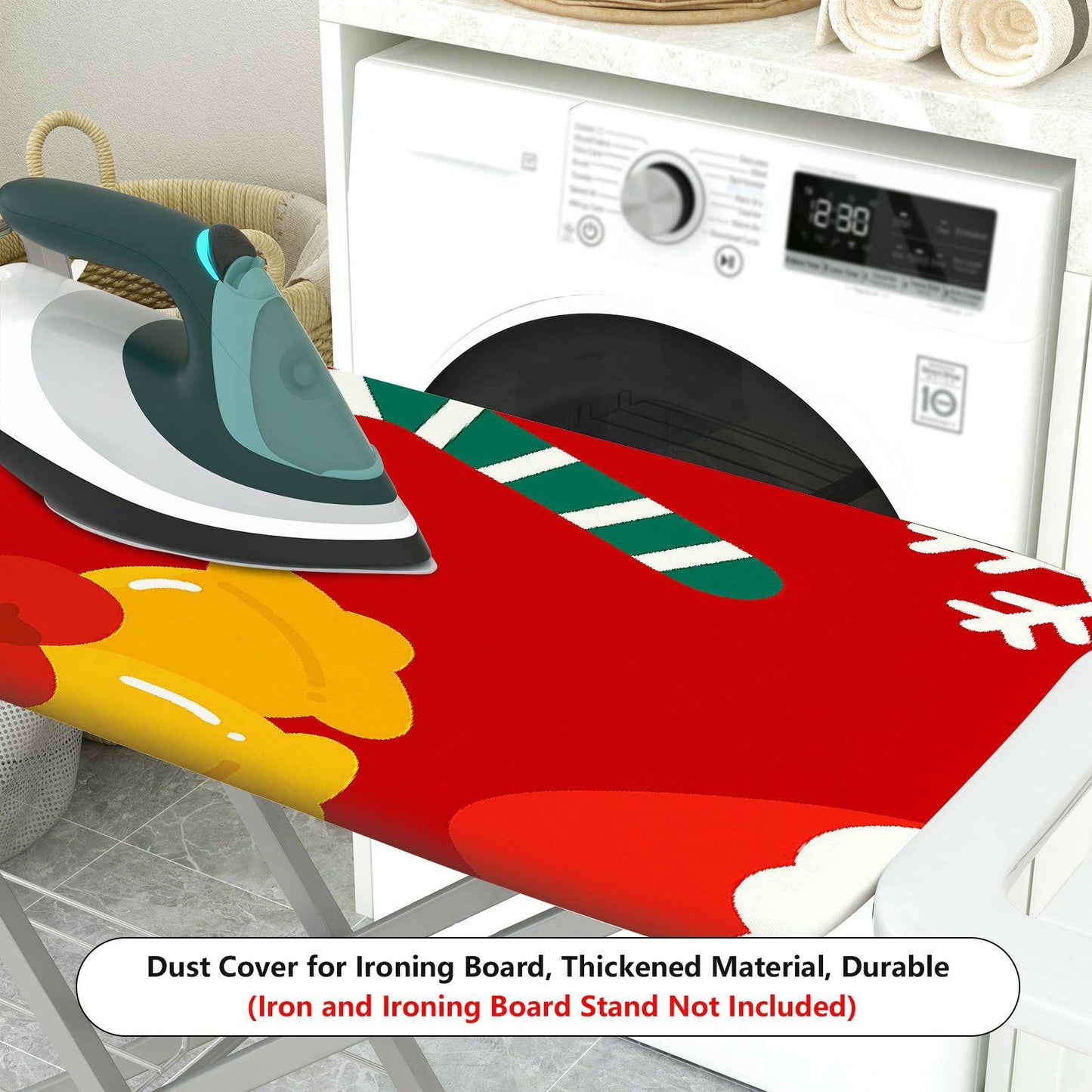 1-Piece Christmas Candy Bow  Ironing Board Cover, Universal Size, Without Board