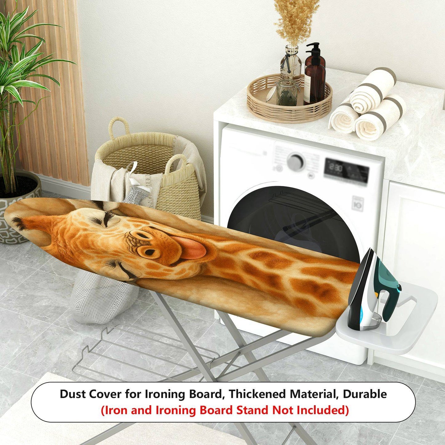 1-Piece Giraffe  Fun  Ironing Board Cover, Universal Size, Without Board
