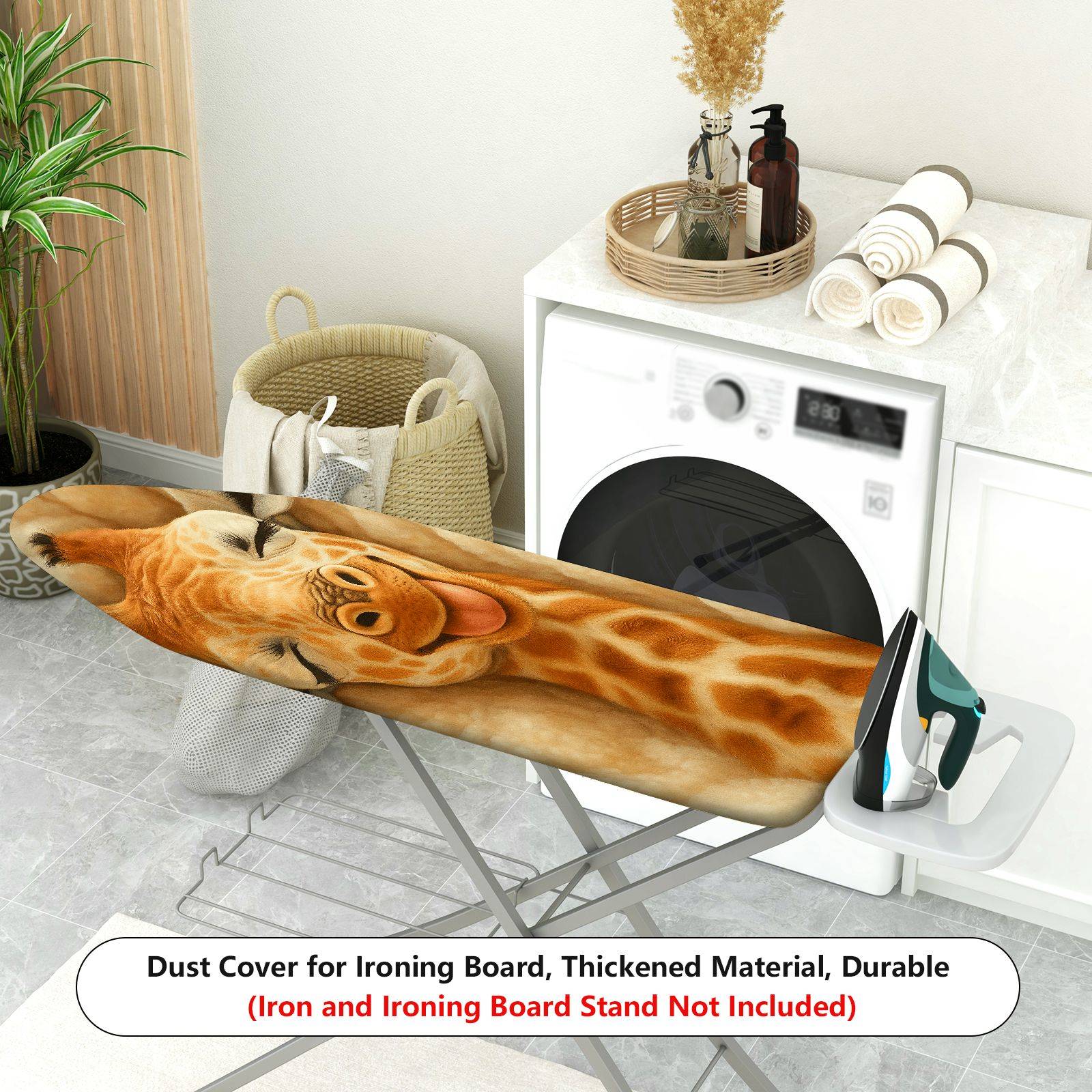 1-Piece Giraffe  Fun  Ironing Board Cover, Universal Size, Without Board