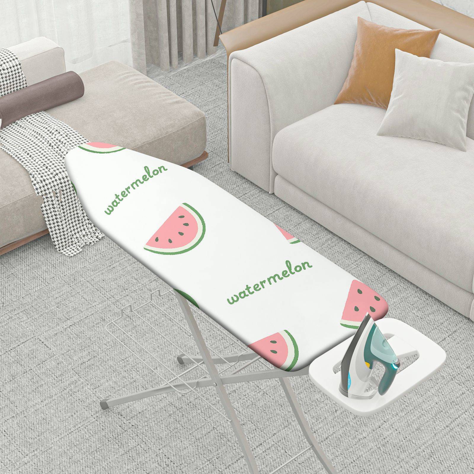 1-Piece Watermelon Print Fruit Pattern Summer Theme  Ironing Board Cover, Universal Size, Without Board