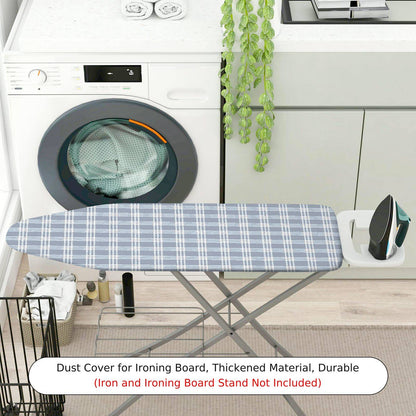1-Piece Plaid Pattern Gray Color  Ironing Board Cover, Universal Size, Without Board