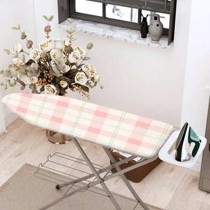 1-Piece Plaid Pink Green  Ironing Board Cover, Universal Size, Without Board