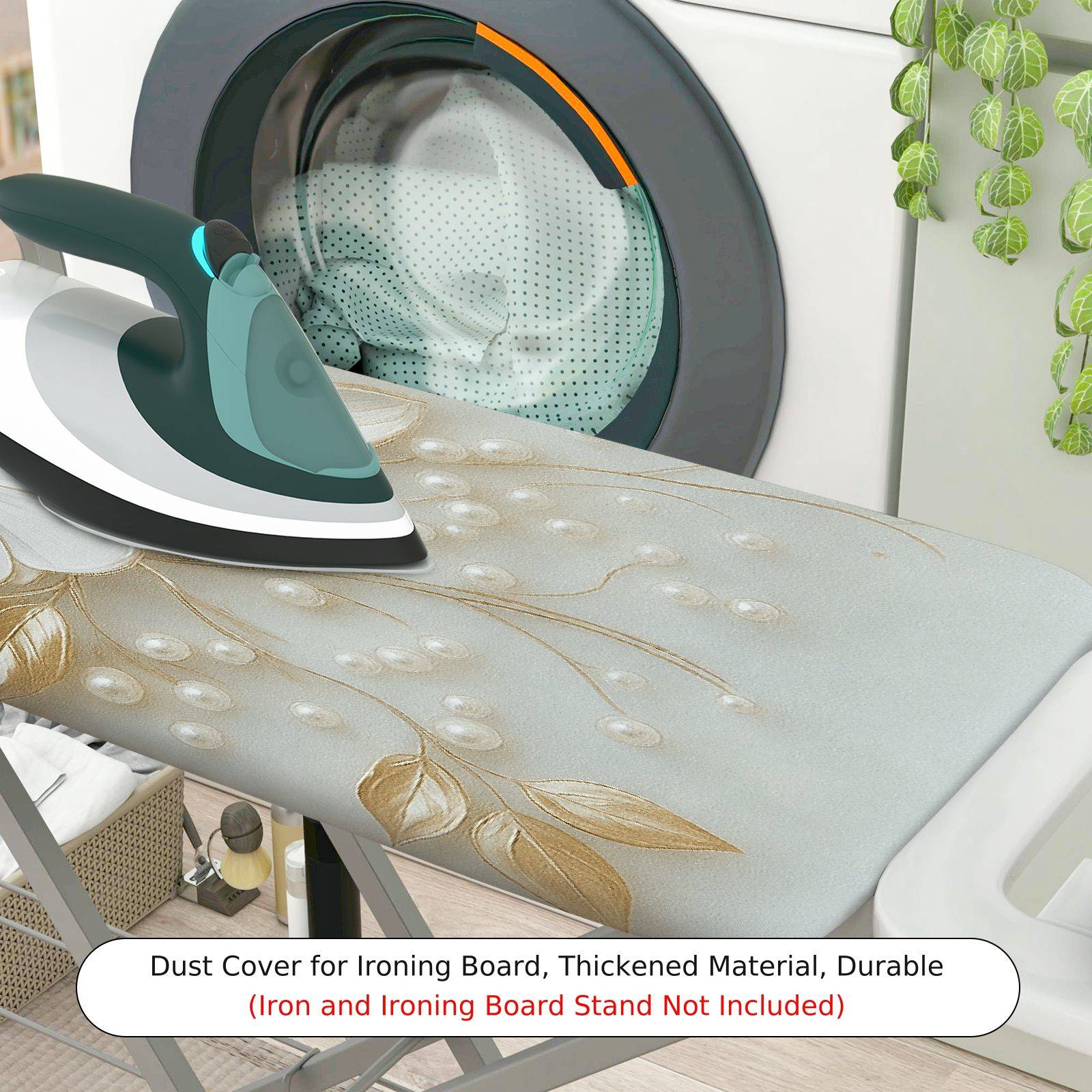 1-Piece Floral Elegant Vintage  Ironing Board Cover, Universal Size, Without Board