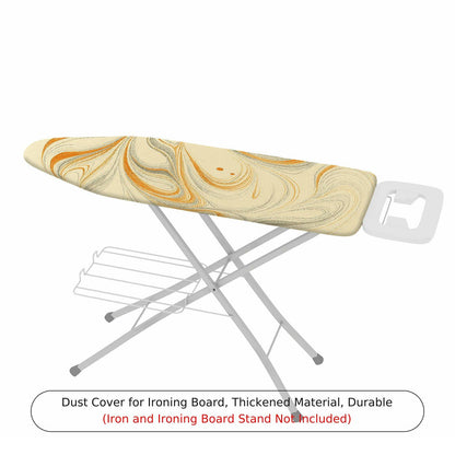 1-Piece Abstract Swirl Pattern Beige Orange  Ironing Board Cover, Universal Size, Without Board