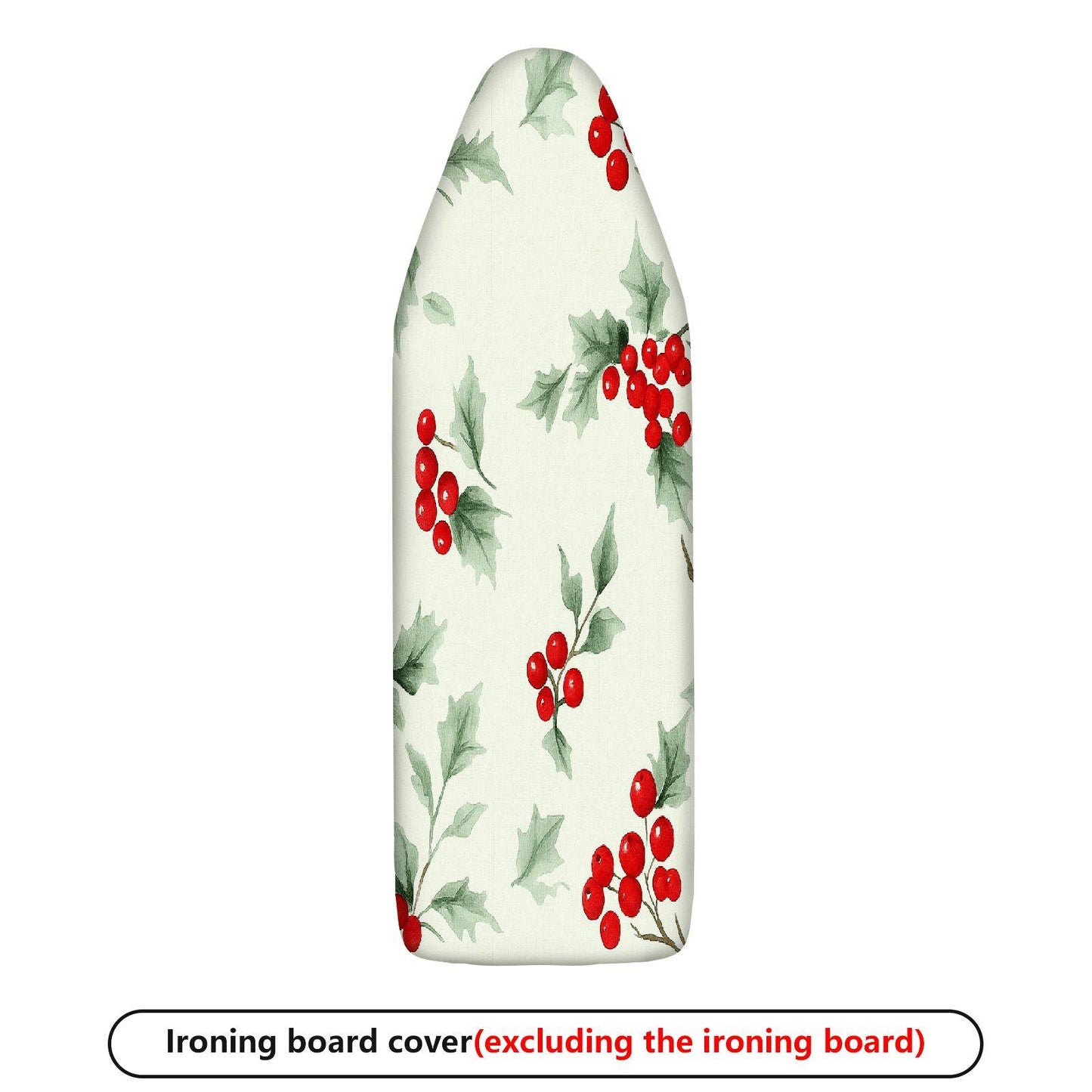 1-Piece Christmas Berry Leaves Holly  Ironing Board Cover, Universal Size, Without Board