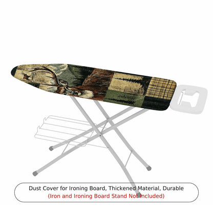 1-Piece Deer Forest Plaid  Ironing Board Cover, Universal Size, Without Board