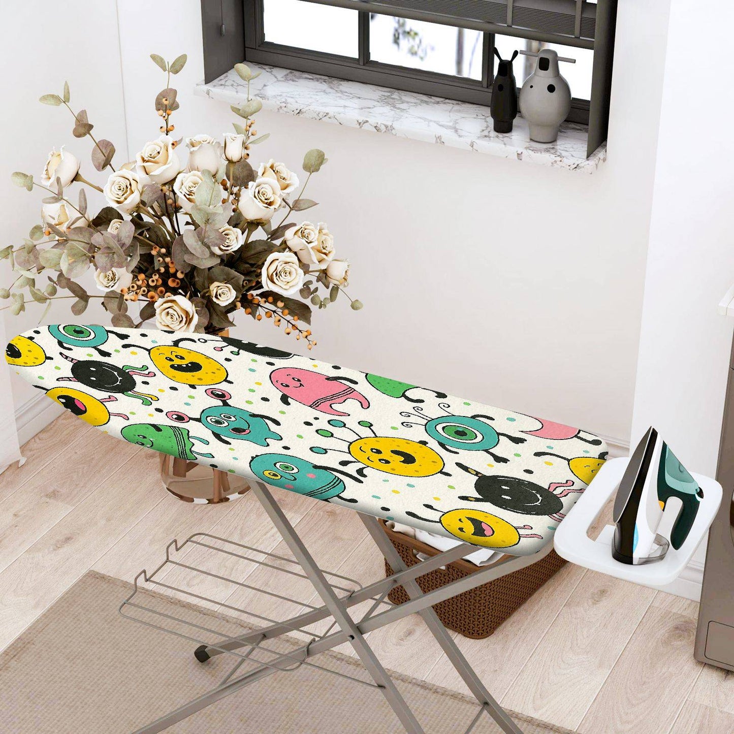 1-Piece Pattern Colorful Fun  Ironing Board Cover, Universal Size, Without Board