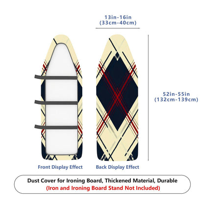 1-Piece Plaid Diamond Red  Ironing Board Cover, Universal Size, Without Board