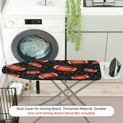 1-Piece Football Sports Black  Ironing Board Cover, Universal Size, Without Board