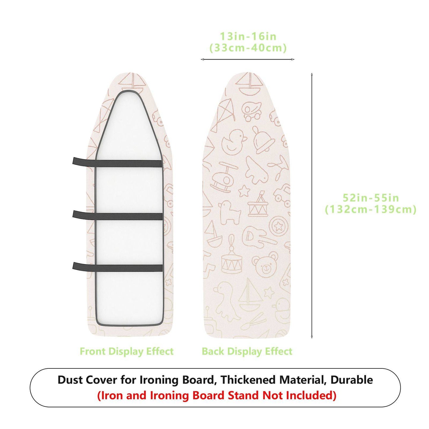 1-Piece Pattern Cute Style Fun Design  Ironing Board Cover, Universal Size, Without Board