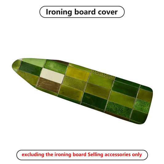 1-Piece Green Plaid Checkered Pattern  Ironing Board Cover, Universal Size, Without Board