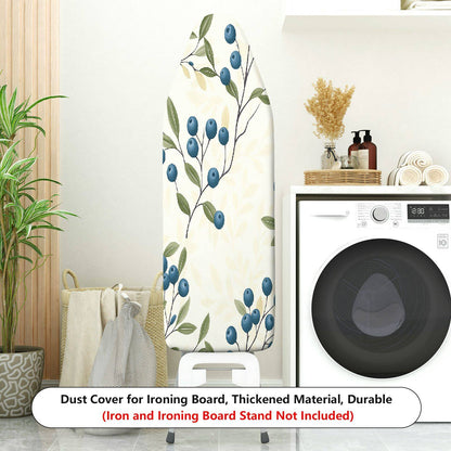 1-Piece Blueberry Leaf Pattern Floral Fruit  Ironing Board Cover, Universal Size, Without Board