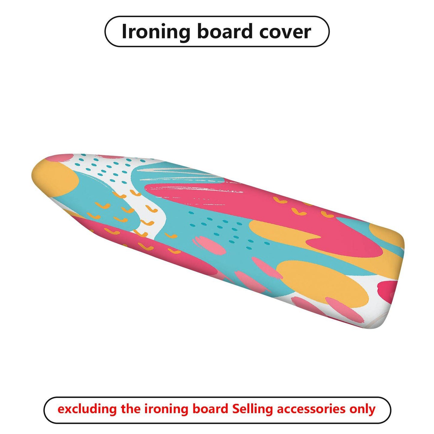 1-Piece Abstract Colorful Art Splash  Ironing Board Cover, Universal Size, Without Board
