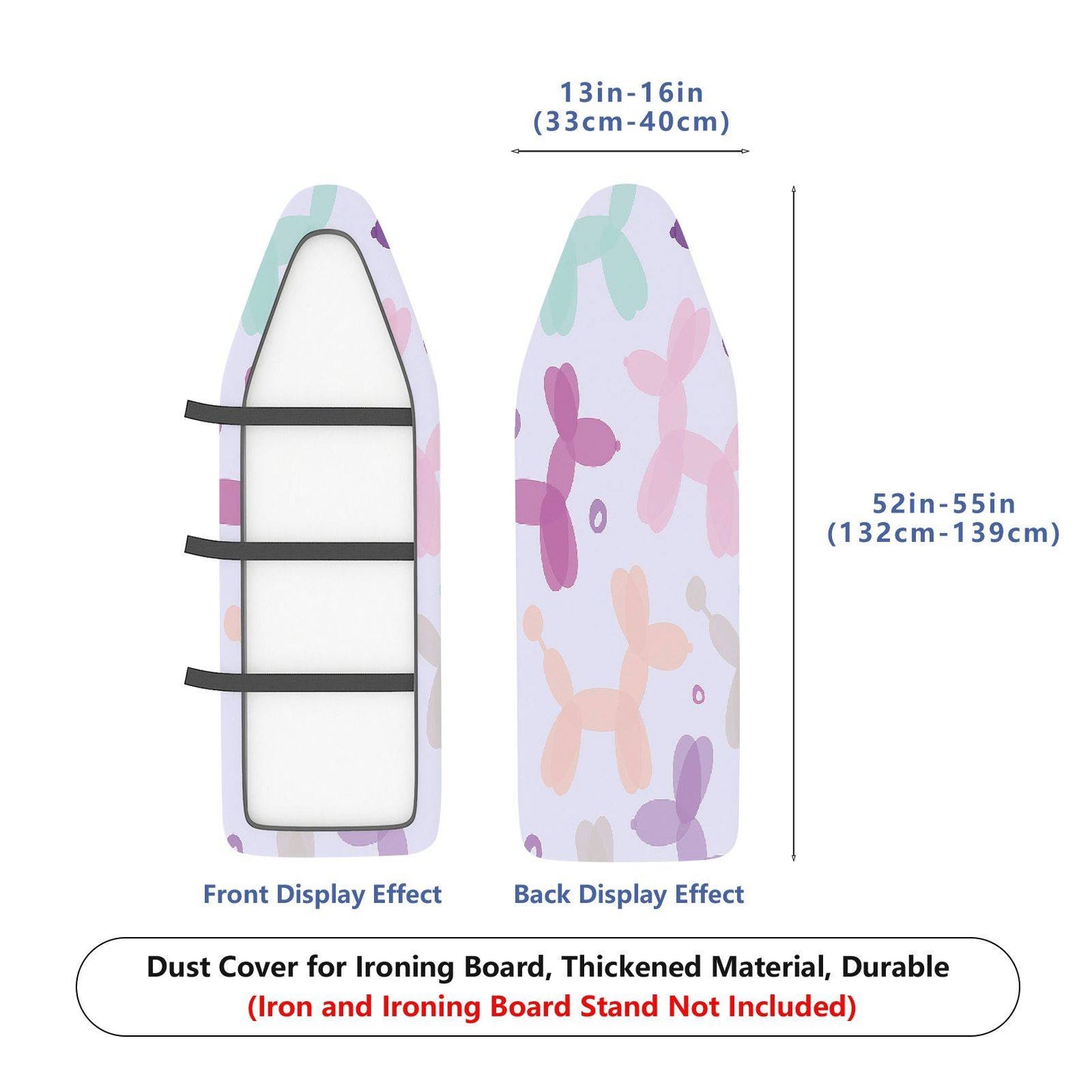 1-Piece Balloon Animal Pattern Multicolor Fun  Ironing Board Cover, Universal Size, Without Board