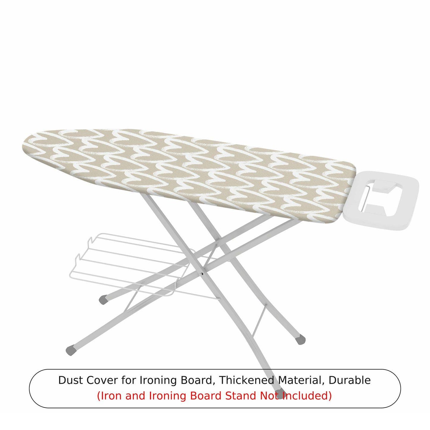 1-Piece Beige Zigzag Pattern  Ironing Board Cover, Universal Size, Without Board