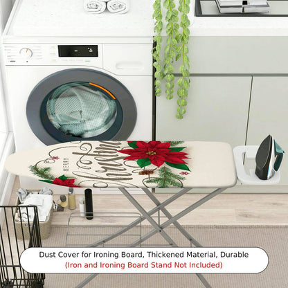 1-Piece Christmas Floral Red  Ironing Board Cover, Universal Size, Without Board