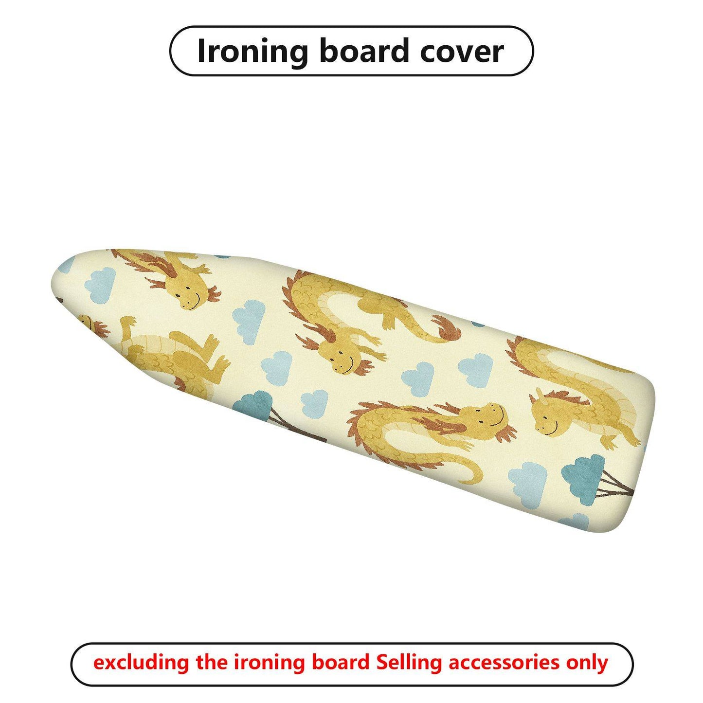 1-Piece Dragon Cloud Print Cute  Ironing Board Cover, Universal Size, Without Board