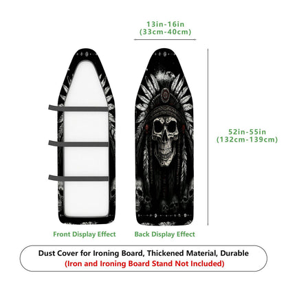 1-Piece Tribal Skull Feather  Ironing Board Cover, Universal Size, Without Board