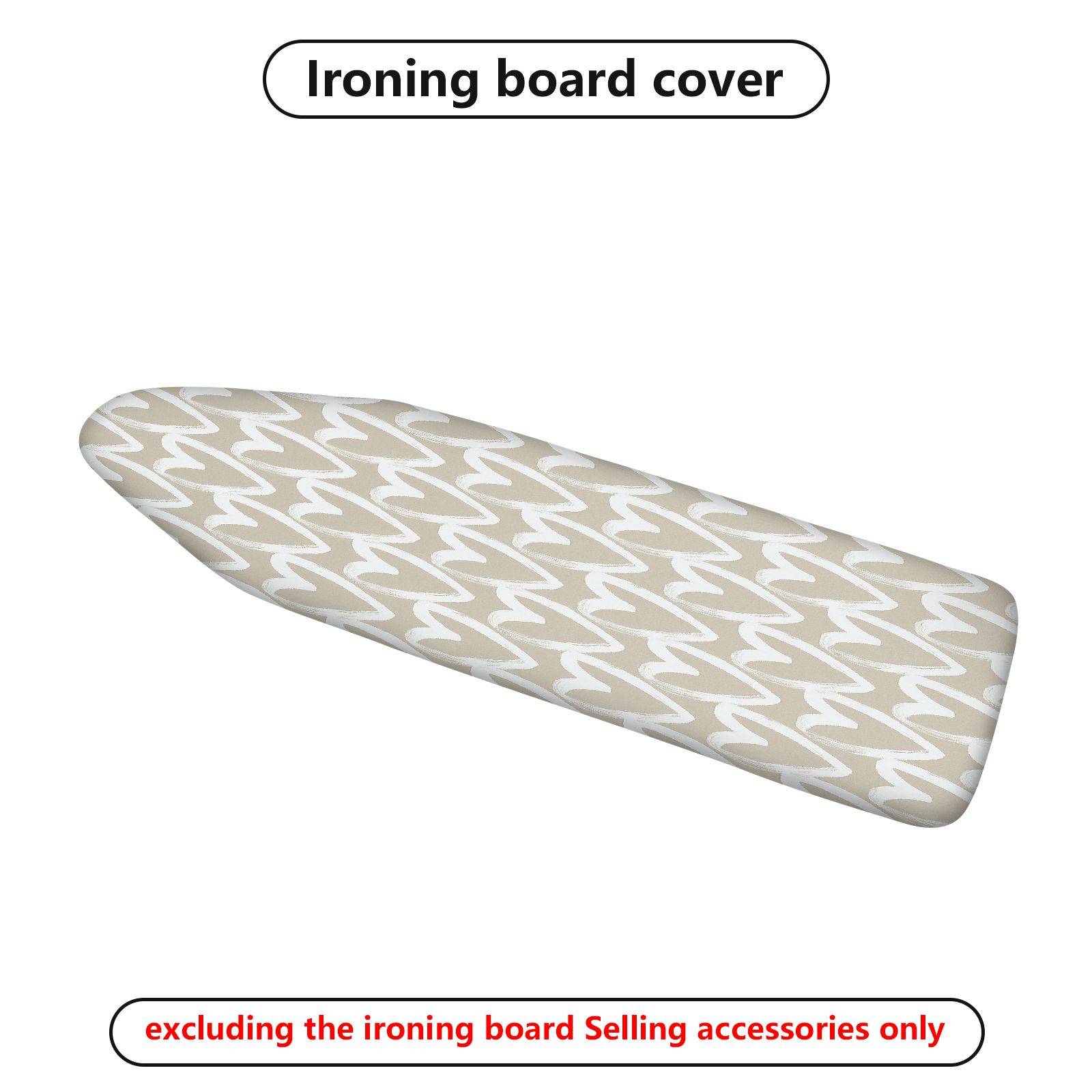 1-Piece Beige Zigzag Pattern  Ironing Board Cover, Universal Size, Without Board