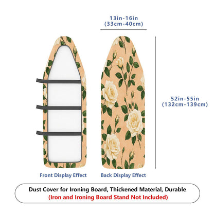 1-Piece Floral Rose Pattern Beige  Ironing Board Cover, Universal Size, Without Board