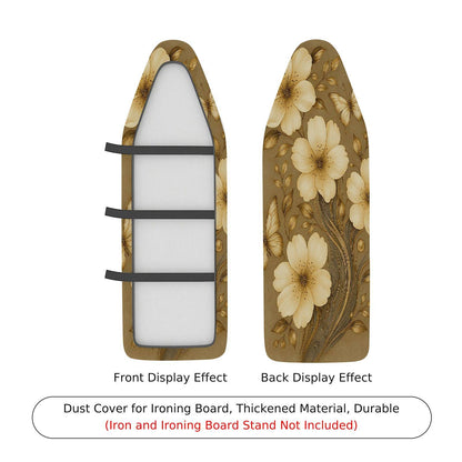 1-Piece Floral Beige Elegant  Ironing Board Cover, Universal Size, Without Board